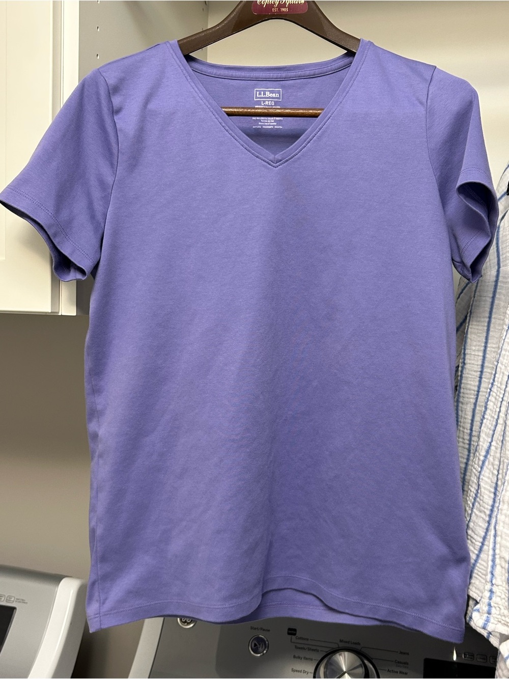L.L. Bean Ladies' V-Neck Short Sleeve Tee in Lavender